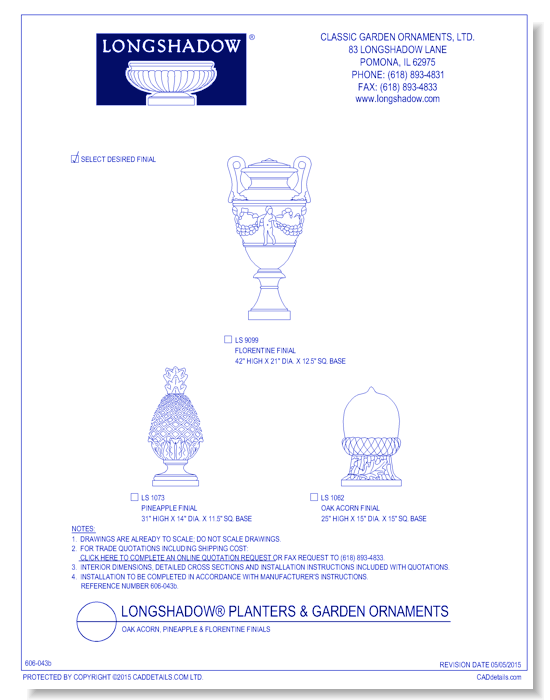 Pineapple Finial