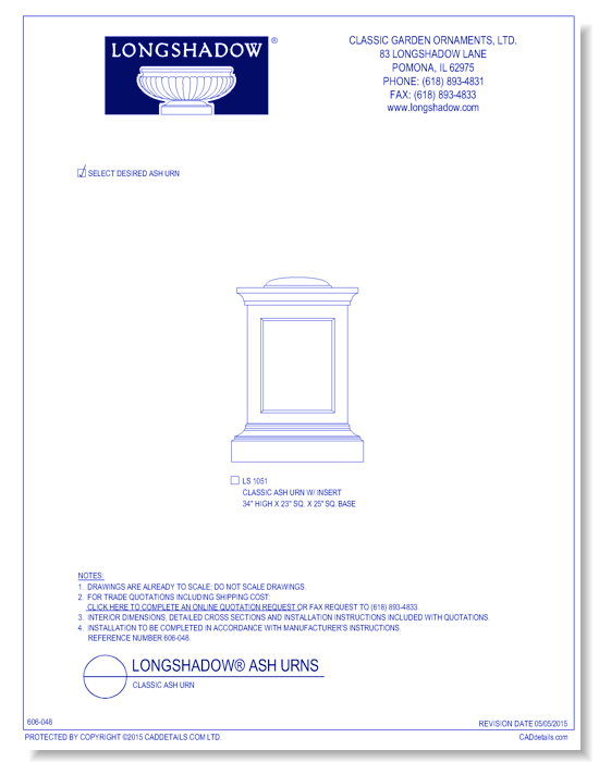Classic Ash Urn
