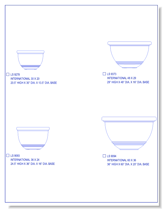 International Collection (20.5 - 36 Inch High), Page Two