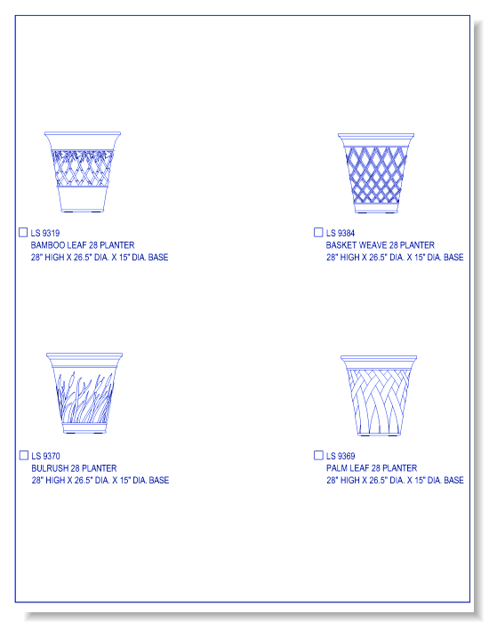 Basket Weave (28 Inch High)