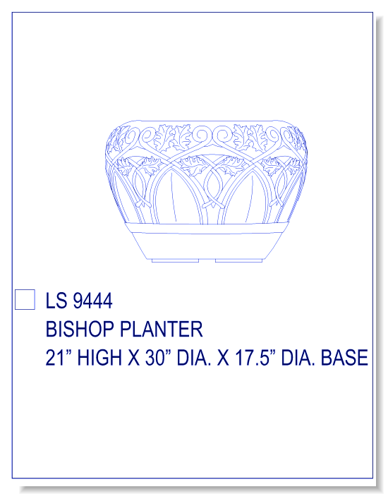 Bishop Planter  (21 Inch High)