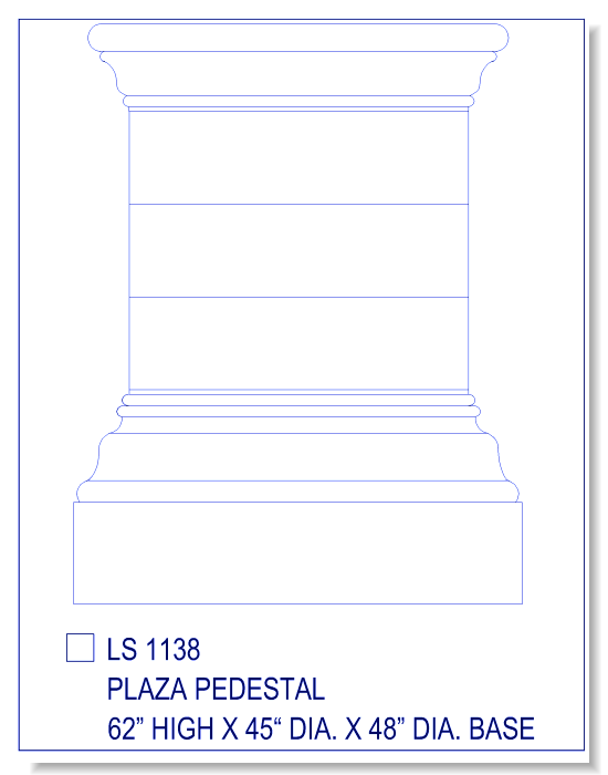 Plaza Pedestal (62 Inch High)