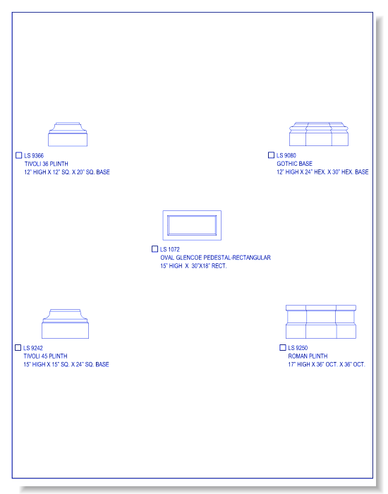 Plinths (12 - 17 Inch High)