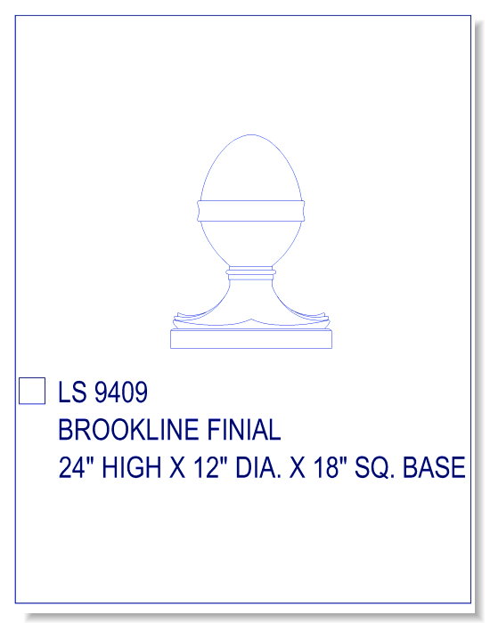 Brookline Finial