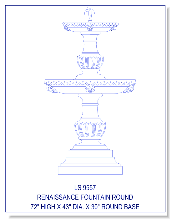 Renaissance Fountain, Round Base