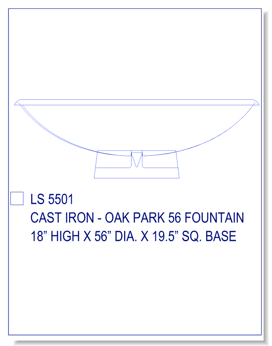 Oak Park, Cast Iron Fountain