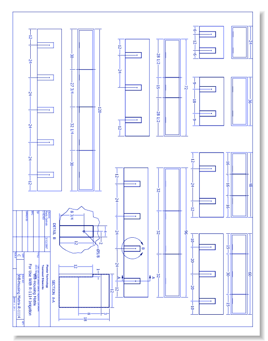 Wilshire 1 Boxes - WB-Housing Matrix For Use w/ R-1114 Irrigation