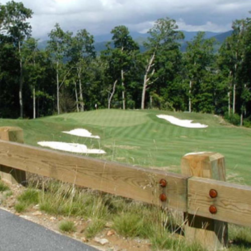 CAD Drawings S.I. Storey Lumber Company, Inc. TimBarrier™: CartGuard™ Guardrail For Golf Cart Paths, Walkways & Parking Areas