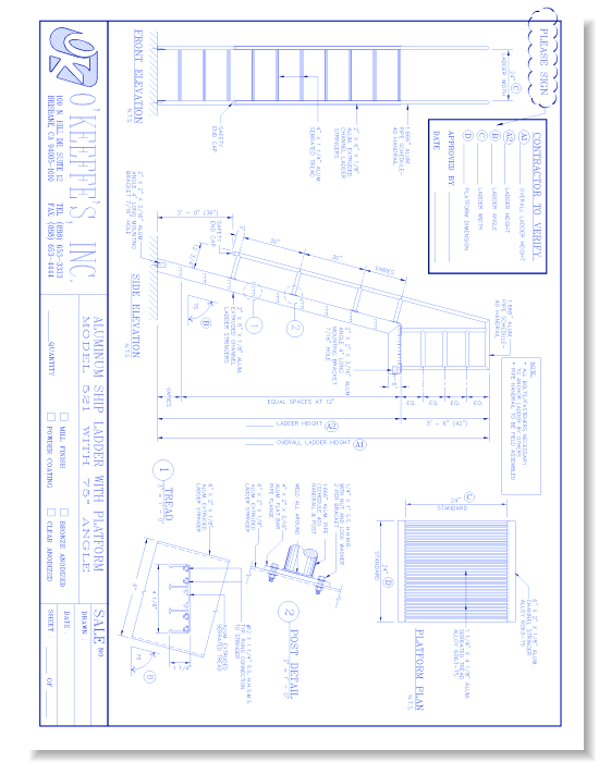 521 Ship Ladder W/ Platform
