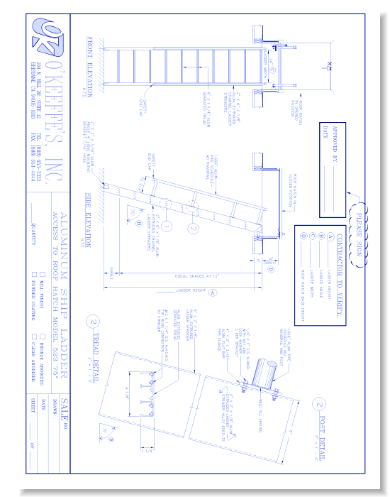 523 Ship Ladder W/ Access to Roof Hatch