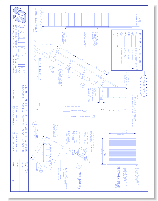 521A Ship Ladder W/ Platform