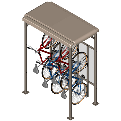 CAD Drawings BIM Models CycleSafe, Inc. Compact Bike Shelter