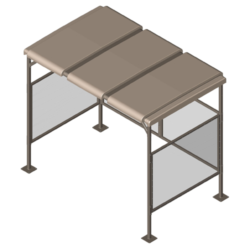 CyclePort™ 3 Top Bike Shelter