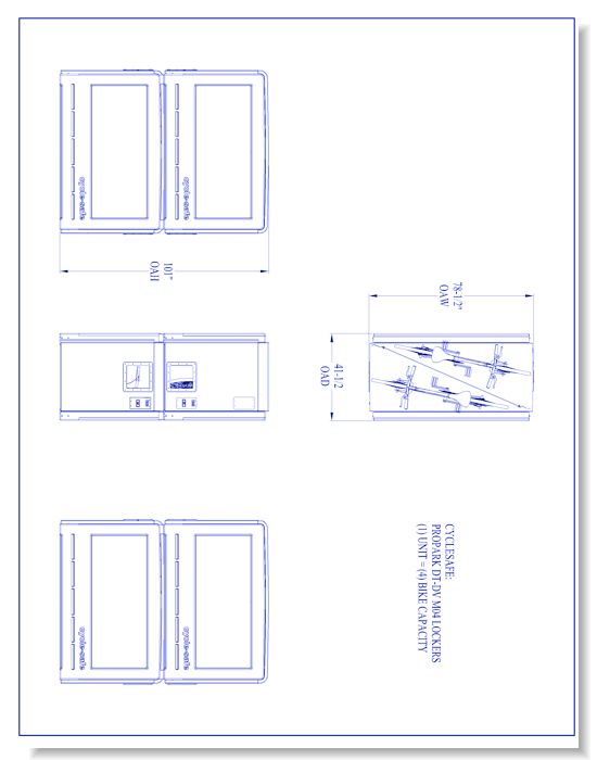 ProPark Locker - Double Tier Door View Bike Locker