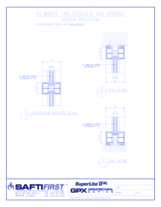 GPX Architectural Series: 45 Minute Fire Resistive Opening – Interior