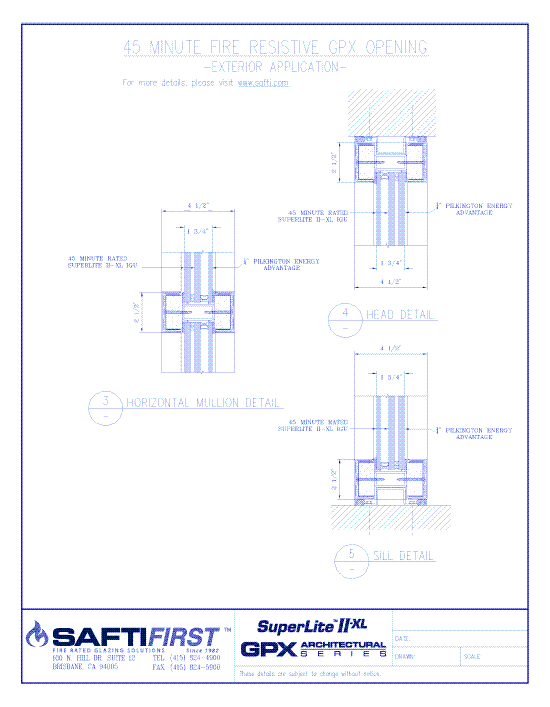GPX Architectural Series: 45 Minute Fire Resistive Opening – Exterior