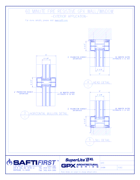 GPX Architectural Series: 60 Minute Fire Resistive Wall – Exterior