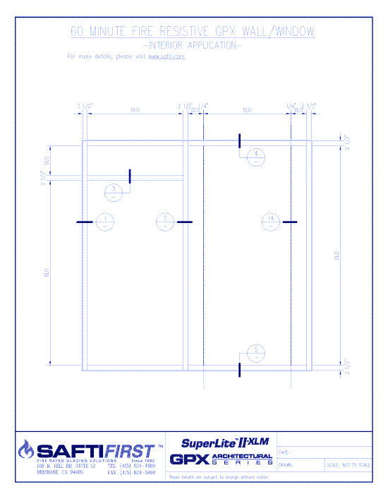 GPX Architectural Series: 60 Minute Fire Resistive Wall with Butt-Glazed Option – Interior
