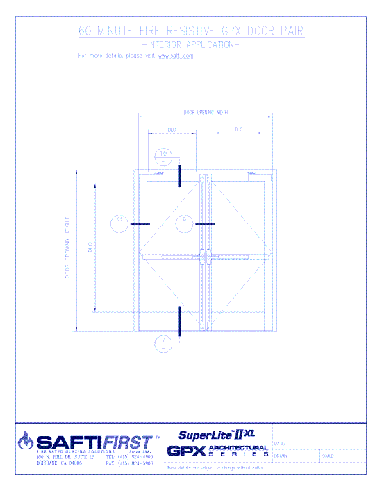 GPX Architectural Series: 60 Minute Fire Resistive Door Pair – Interior