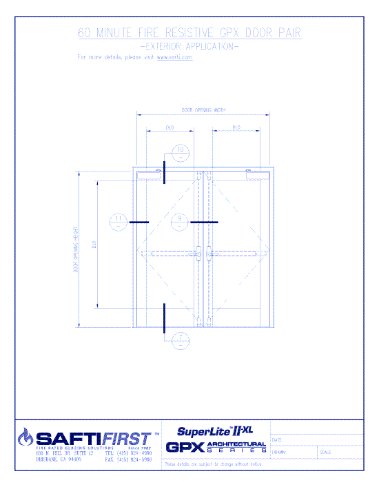 GPX Architectural Series: 60 Minute Fire Resistive Door Pair – Exterior