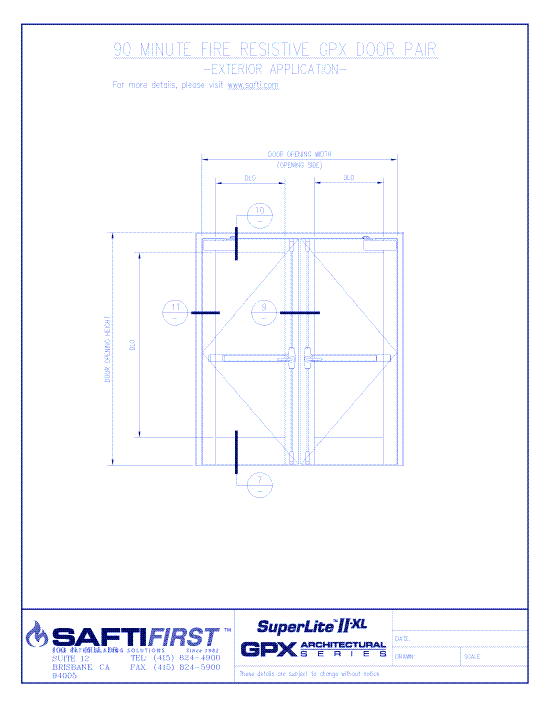 GPX Architectural Series: 90 Minute Fire Resistive Door Pair – Exterior