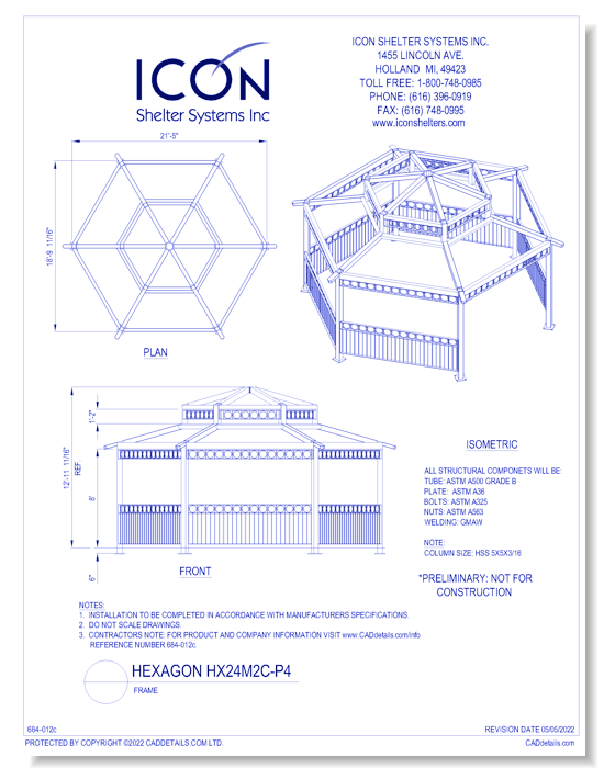 Hexagon HX24M2C-ORN-P4 - Frame