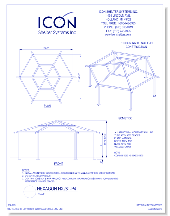 Hexagon HX28T-P4 - Frame