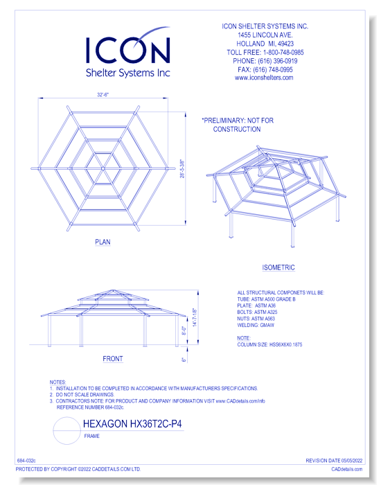 Hexagon HX36T2C-P4 - Frame