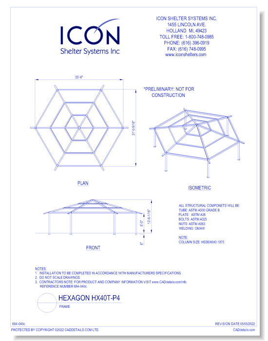 Hexagon HX40T-P4 - Frame