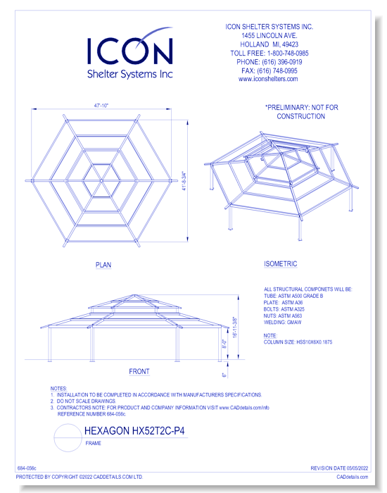 Hexagon HX52T2C-P4 - Frame