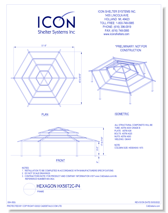 Hexagon HX56T2C-P4 - Frame