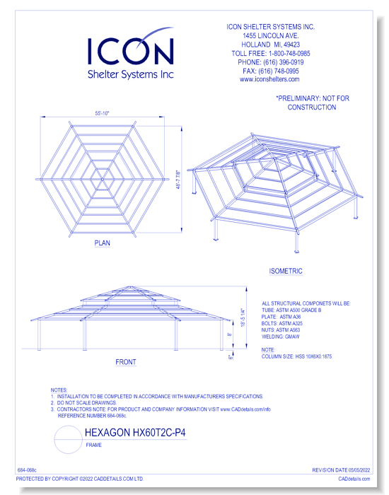 Hexagon HX60T2C-P4 - Frame