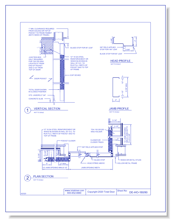 DE-HO-180-90: Double Egress Hold Open 180°/90°