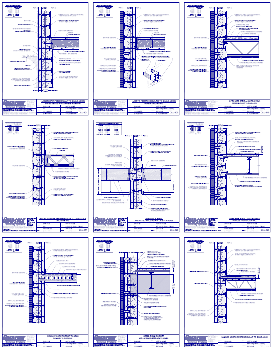 R-28 Ultra ICF Walls: QLU-300s Intermediate Floor to ICF Wall Details