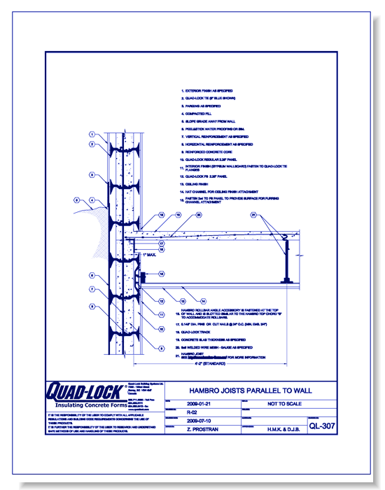 QL-307 Hambro Joists Parallel to Wall