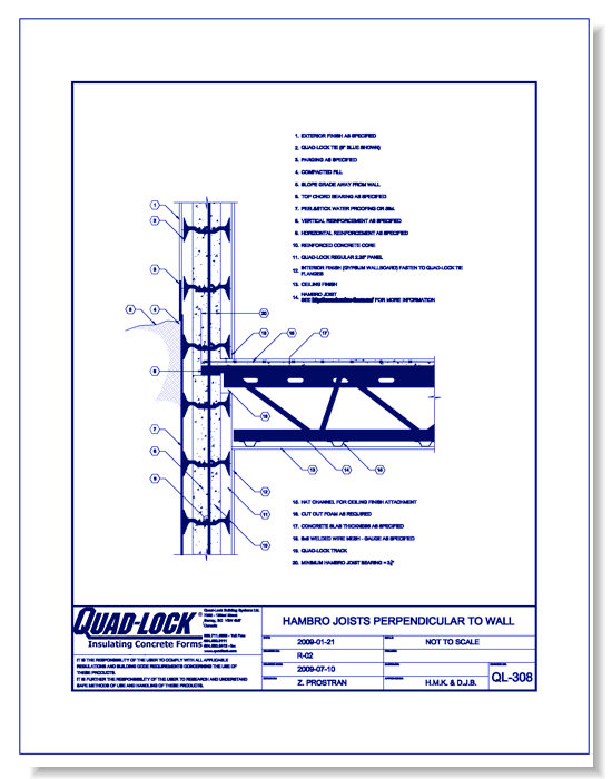 QL-308 Hambro Joists Perpendicular to Wall
