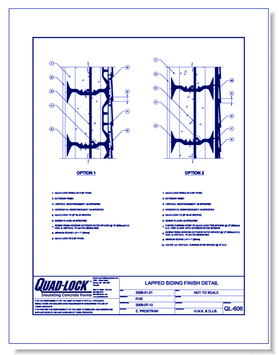 QL-606 Lapped Siding Finish Detail
