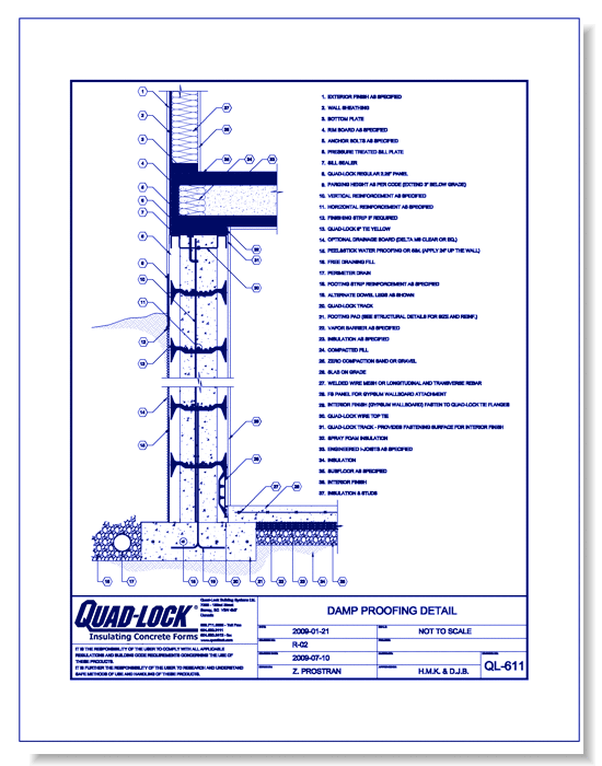 QL-611 Damp Proofing Detail