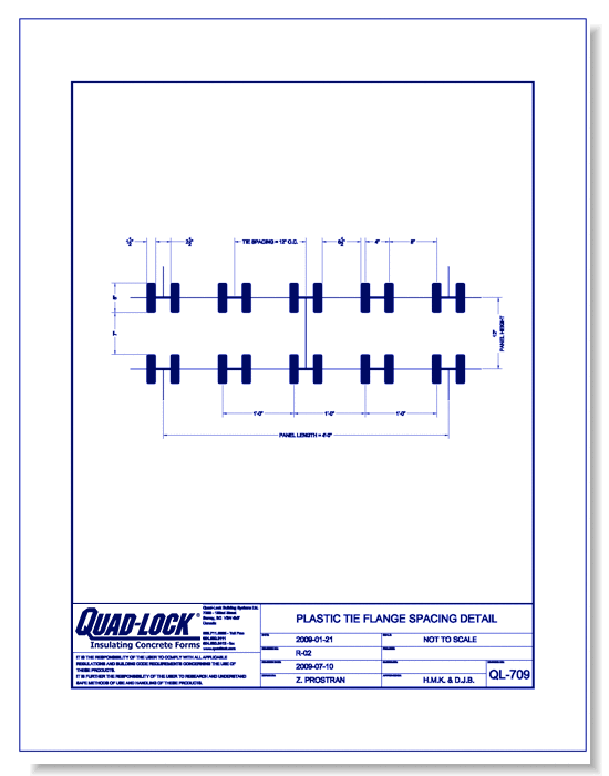 QL-709 Plastic Tie Flange Spacing