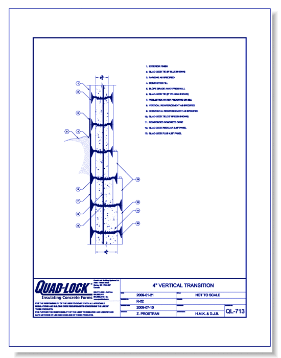 QL-713 4" Vertical Transition