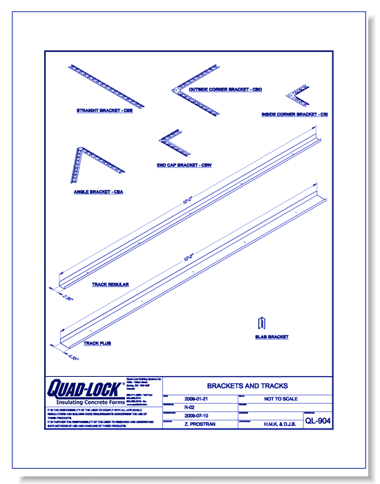 Quad-Lock Walls: QL-904 Brackets & Tracks