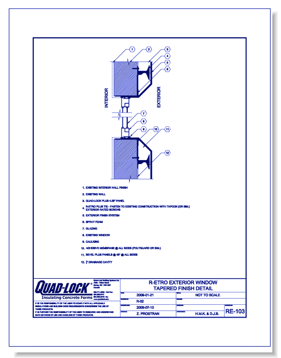 RE-103 Window Tapered Finish Detail