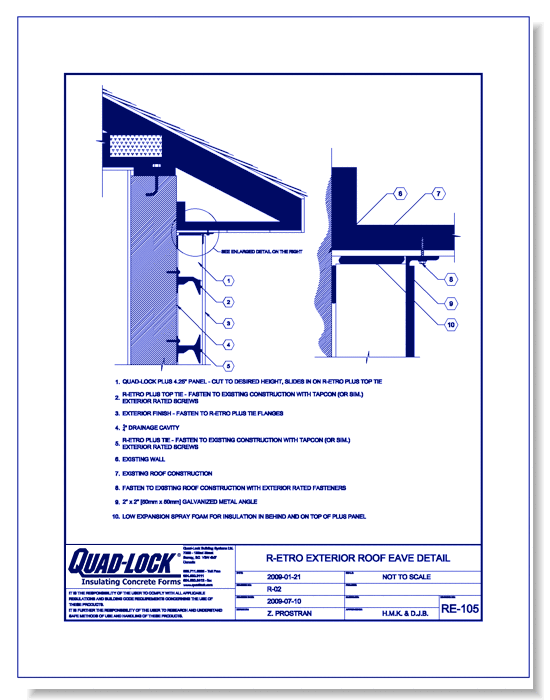 RE-105 Roof Eave Detail