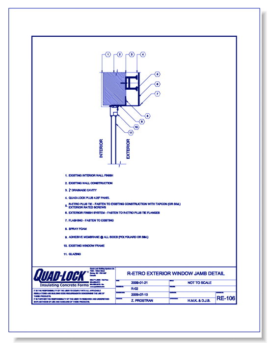 RE-106 Window Jamb Detail