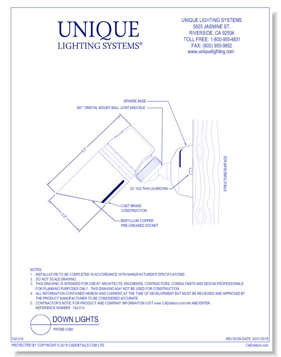 Brass Down Light: Probe-OSM