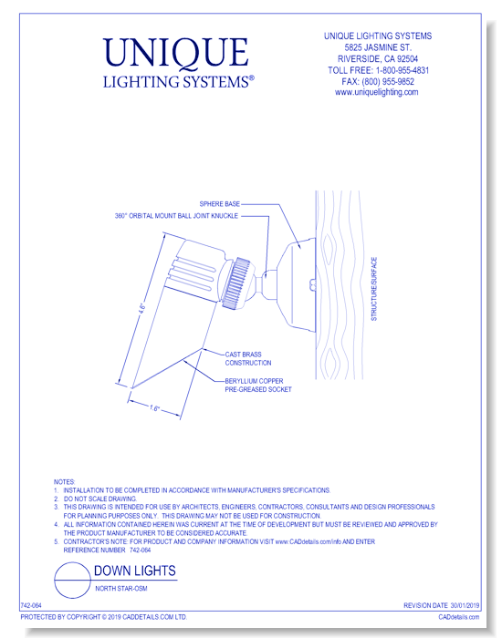 Brass Down Light: North Star-OSM