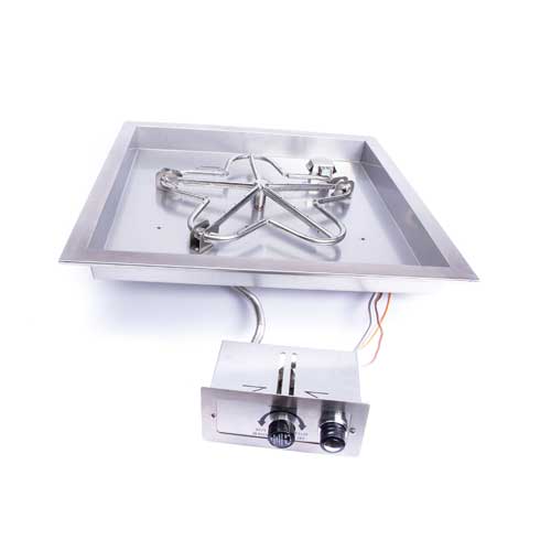 CAD Drawings Hearth Products Controls Flame Sensing Manual Spark Bowl Square