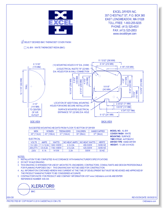XLERATOR®: Hand Dryer BMC