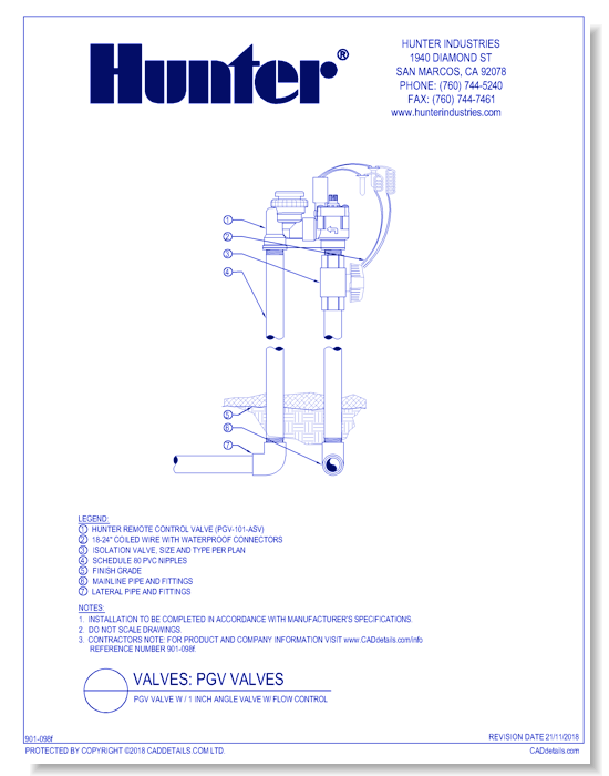 Valves - PGV-101A - PGV Valve w / 1 Inch Angle Valve w/ Flow Control