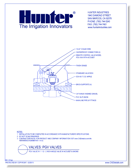 Valves - PGV-151 - 2001A - PGV Valve w / 1 1/2 - 2 Inch Angle Valve w/ Accuset & Unions